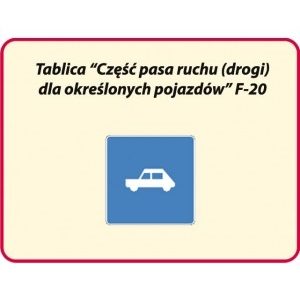 Znak drogowy uzupełniający F-20