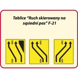 Znak drogowy uzupełniający F-21