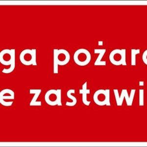 Tabliczka "Droga pożarowa"