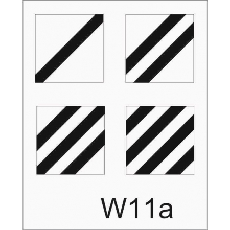 Wskaźnik kolejowy W 11a „Wskaźniki uprzedzające” niski